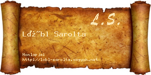 Lőbl Sarolta névjegykártya